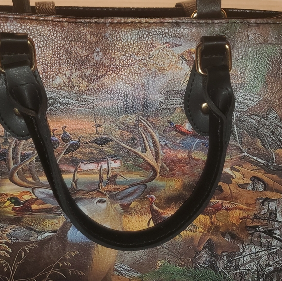 Leather bag Deer and Fowl Wildlife - Picture 2 of 4